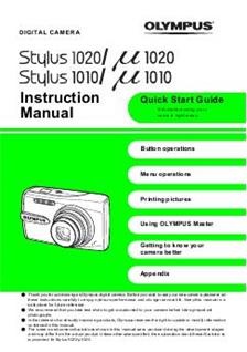 Olympus Mju Digital 1010 manual. Camera Instructions.